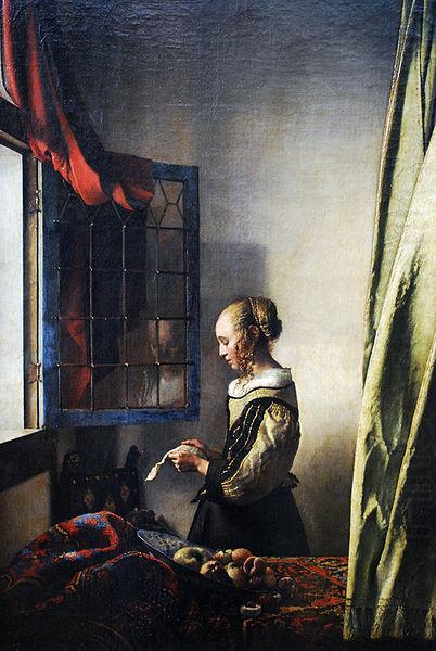 Johannes Vermeer Girl reading a letter by an open window china oil painting image
